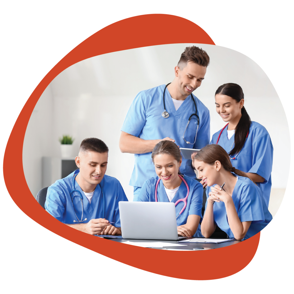 group of nursing students